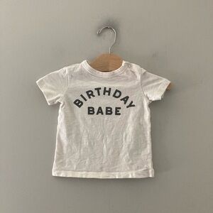 $12 ADD ON little co. cream graphic tee 12M Zara Hanna‎ Andersson Mini Boden